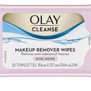 OLAY Cleanse Makeup Remover Wipes, Rose Water 25 Towelettes
